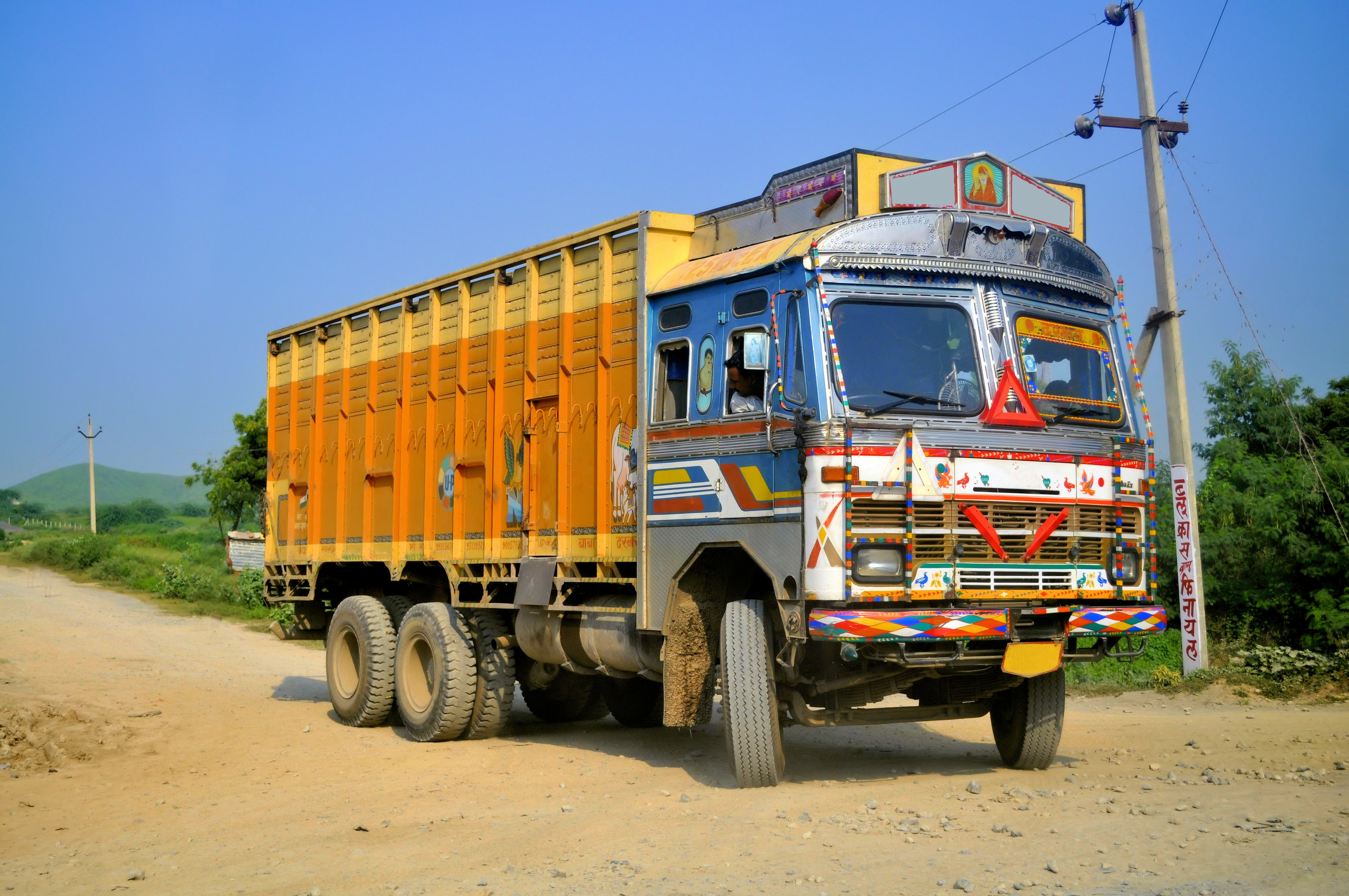 Truck, a commercial vehicle in India.